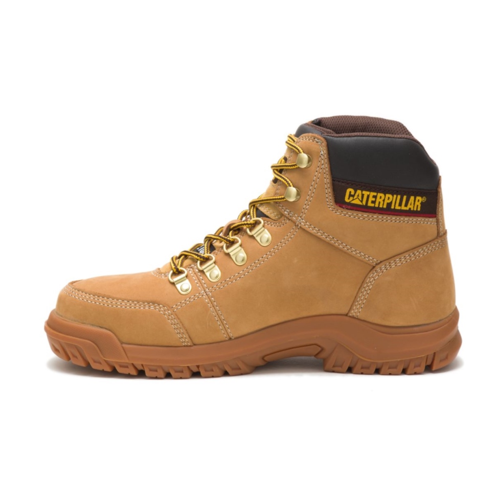 Chaussures De Chat Miel Réinitialiser Contour Des Hommes Botte De Travail à Embout D\acier