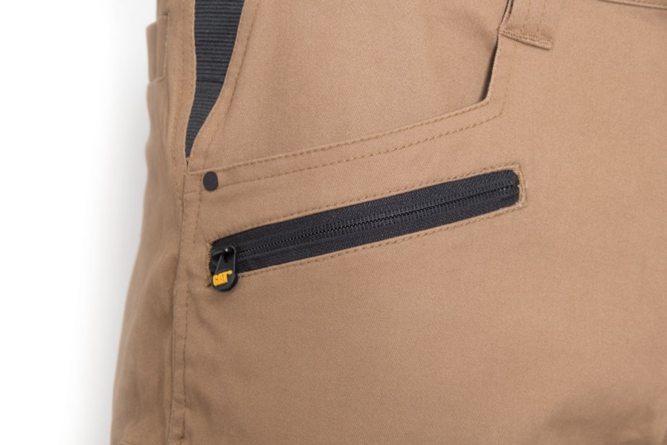 Chaussures De Chat Opérateur Flex Pant Sable Foncé Pour Hommes