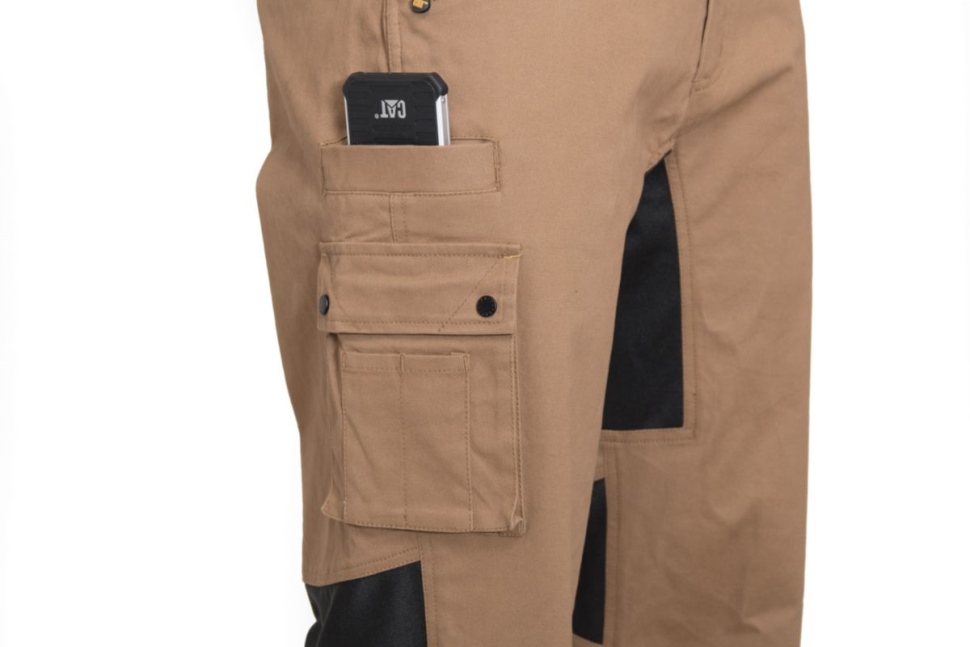 Chaussures De Chat Opérateur Flex Pant Sable Foncé Pour Hommes