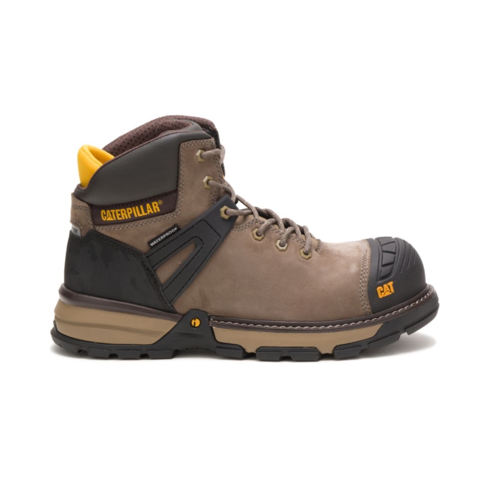 Chaussures De Chat Pelle Pour Hommes Superlite Bout étanche Botte De Travail Cordon élastique