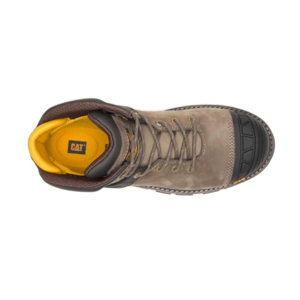 Chaussures De Chat Pelle Pour Hommes Superlite Bout étanche Botte De Travail Cordon élastique