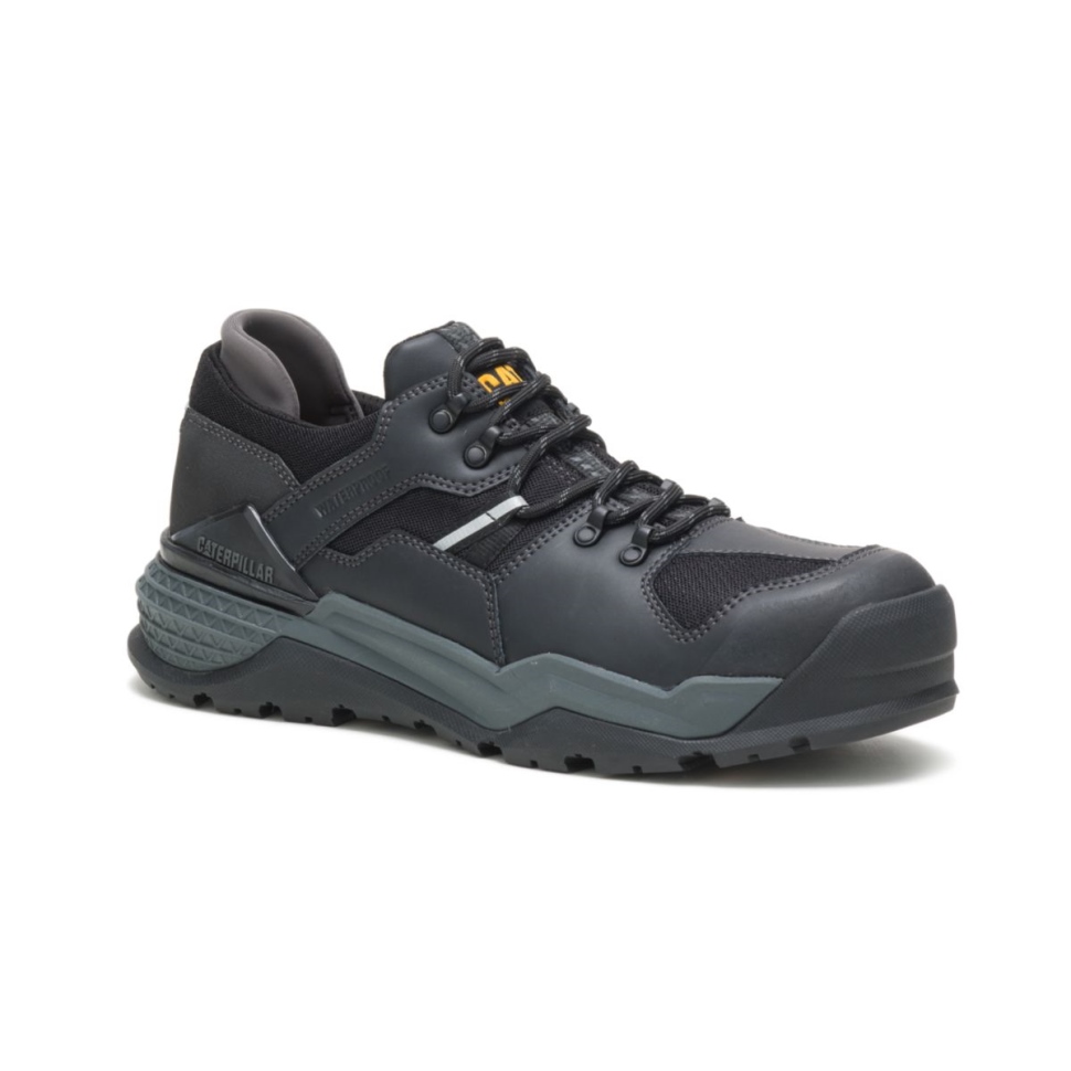 Chaussures De Chat Pour Hommes Provoquer Lo Chaussures De Travail Imperméables à Bout En Alliage Noir