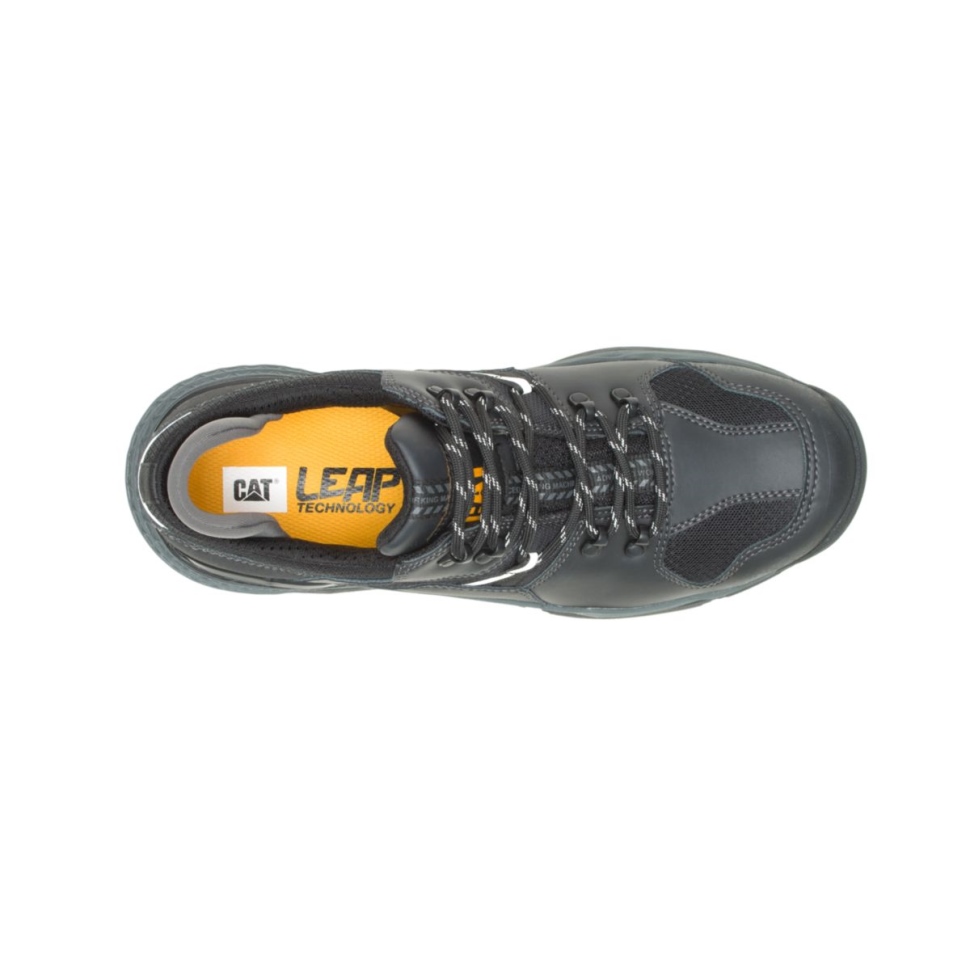 Chaussures De Chat Pour Hommes Provoquer Lo Chaussures De Travail Imperméables à Bout En Alliage Noir