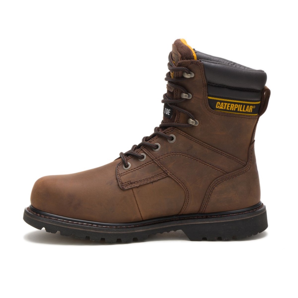 Chaussures De Chat Salvo Pour Hommes 8 \ Botte De Travail Thinsulate à Embout D\acier Imperméable Marron Foncé