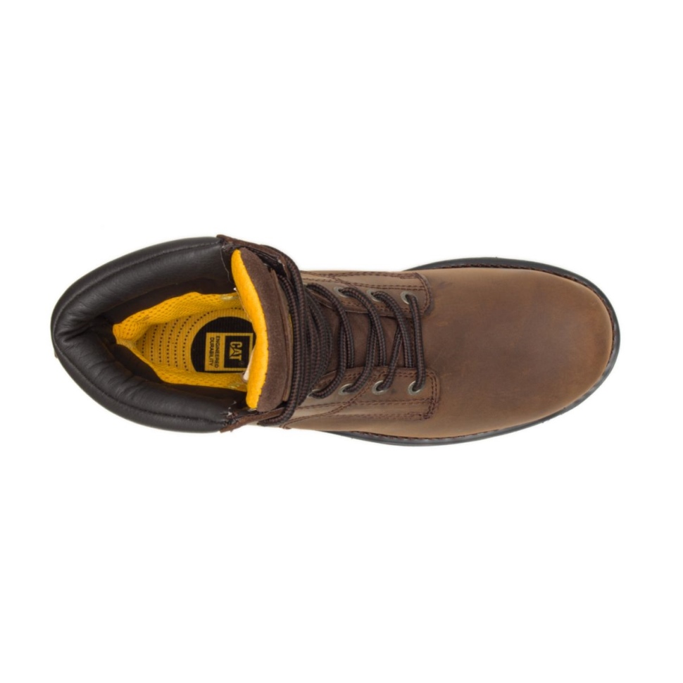 Chaussures De Chat Salvo Pour Hommes 8 \ Botte De Travail Thinsulate à Embout D\acier Imperméable Marron Foncé