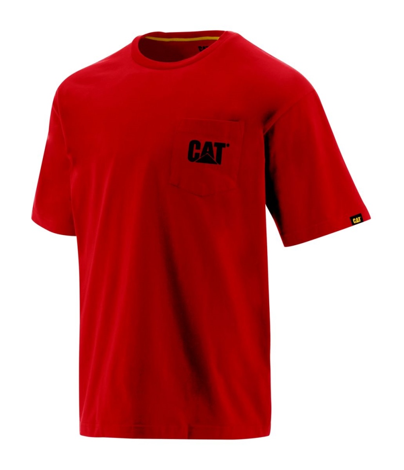 Chaussures De Chat T-shirt De Poche De Marque Rouge Pour Hommes