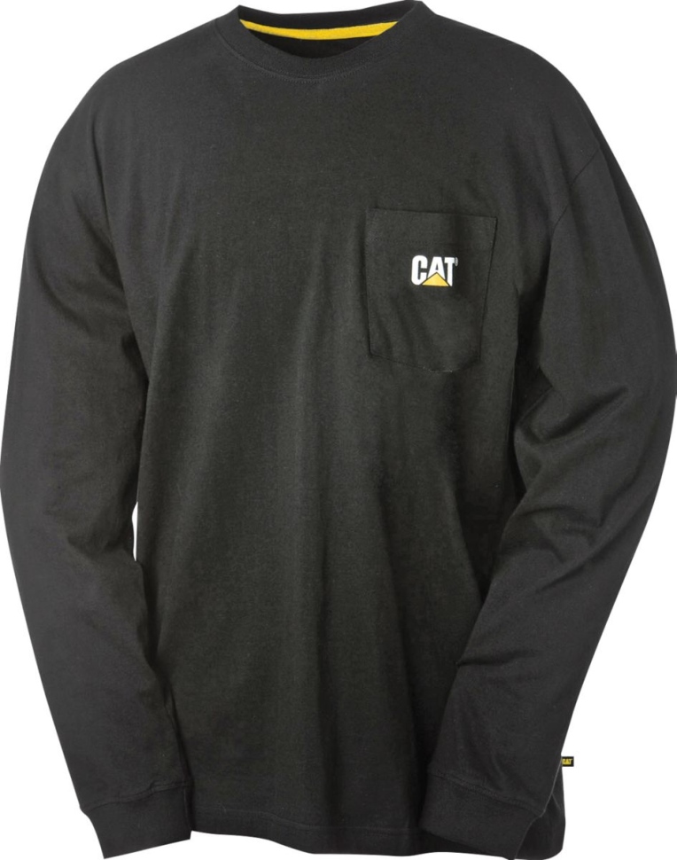 Chaussures De Chat T-shirt à Manches Longues à Poche De Marque Noire Pour Hommes