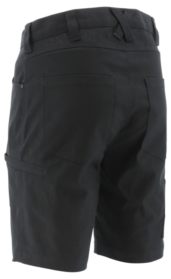 Chaussures De Chat Utilitaires Courtes En Toile Stretch Pour Hommes Noirs