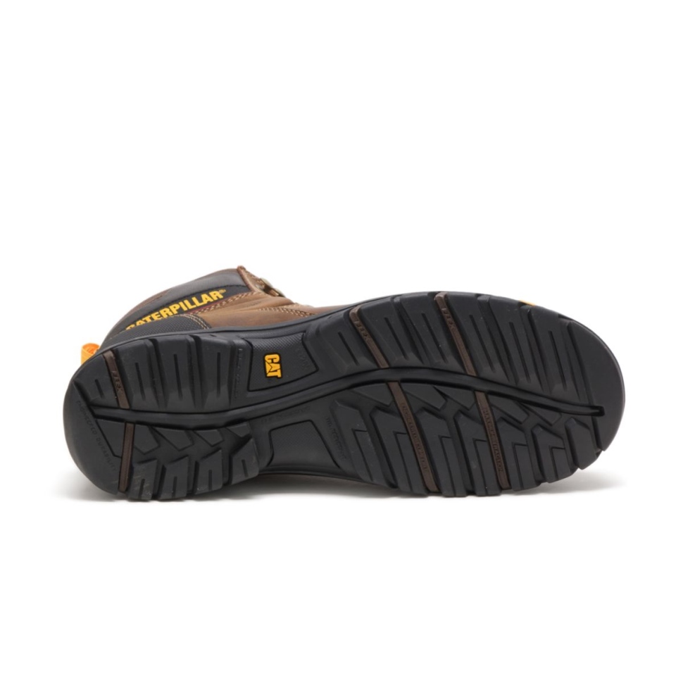 Chaussures De Chat Wellspring Pour Hommes Protection Métatarsienne Imperméable Bout En Acier Botte De Travail Marron Véritable