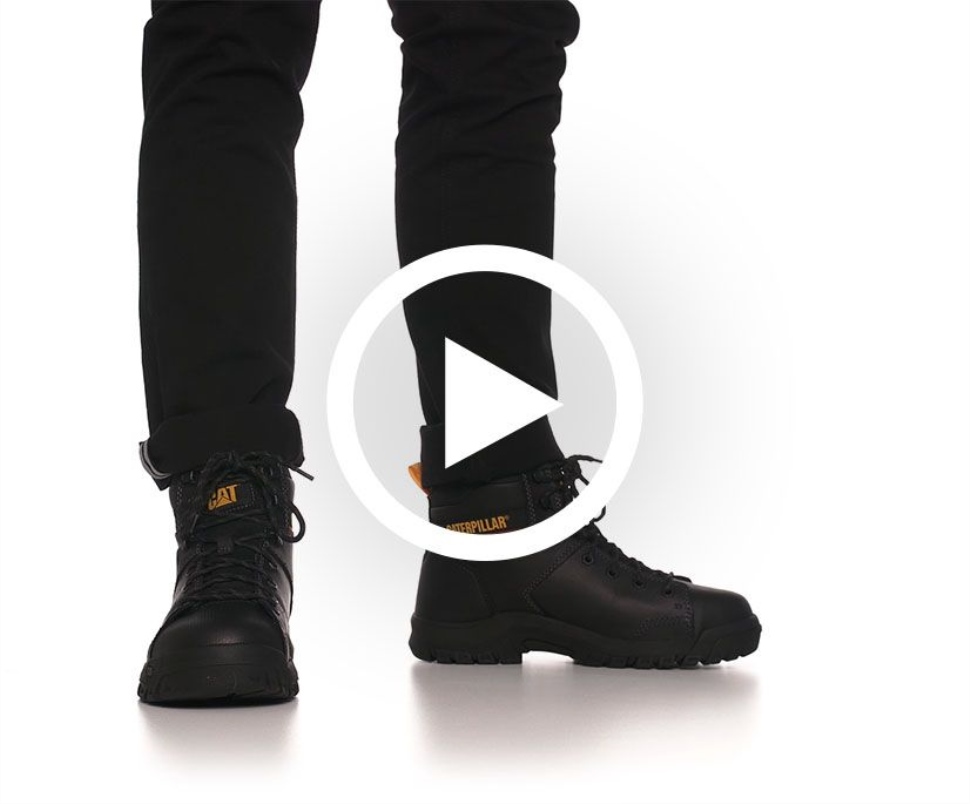 Chaussures De Chat Wellspring Pour Hommes Protection Métatarsienne Imperméable Bout En Acier Botte De Travail Marron Véritable