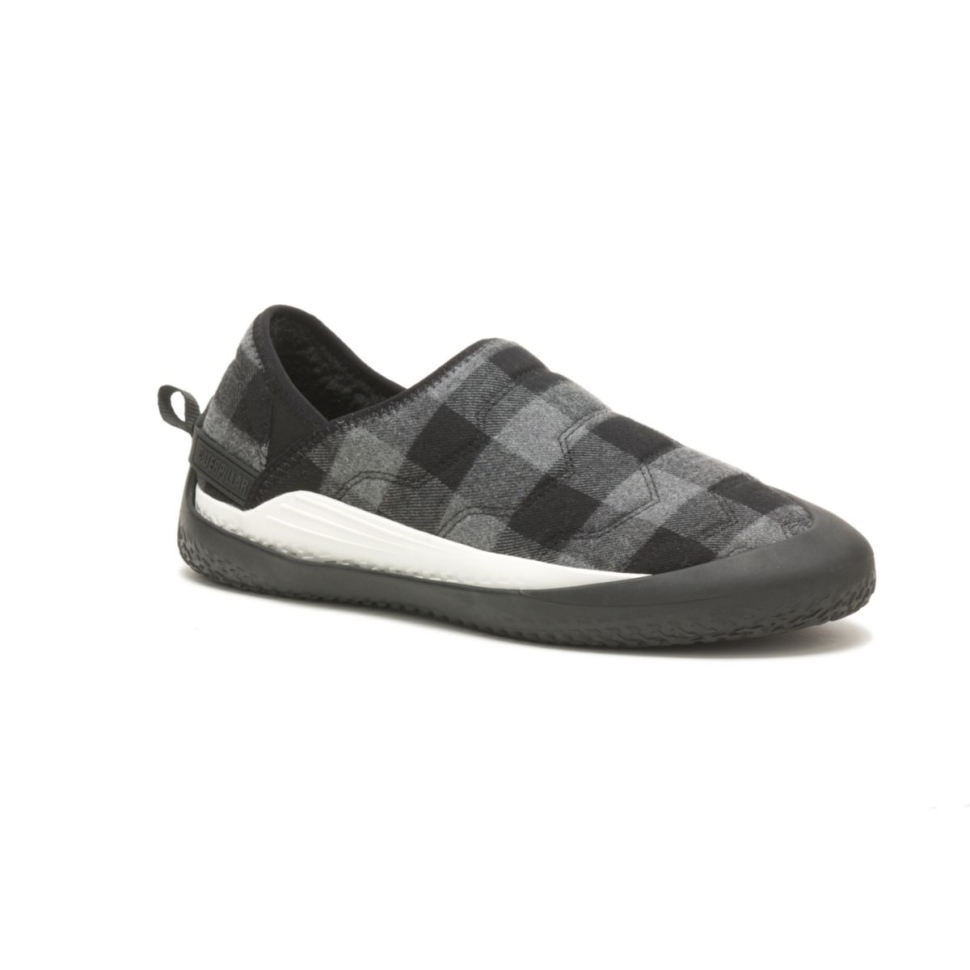 Chaussures De Chat à Enfiler Croisées à Carreaux Gris