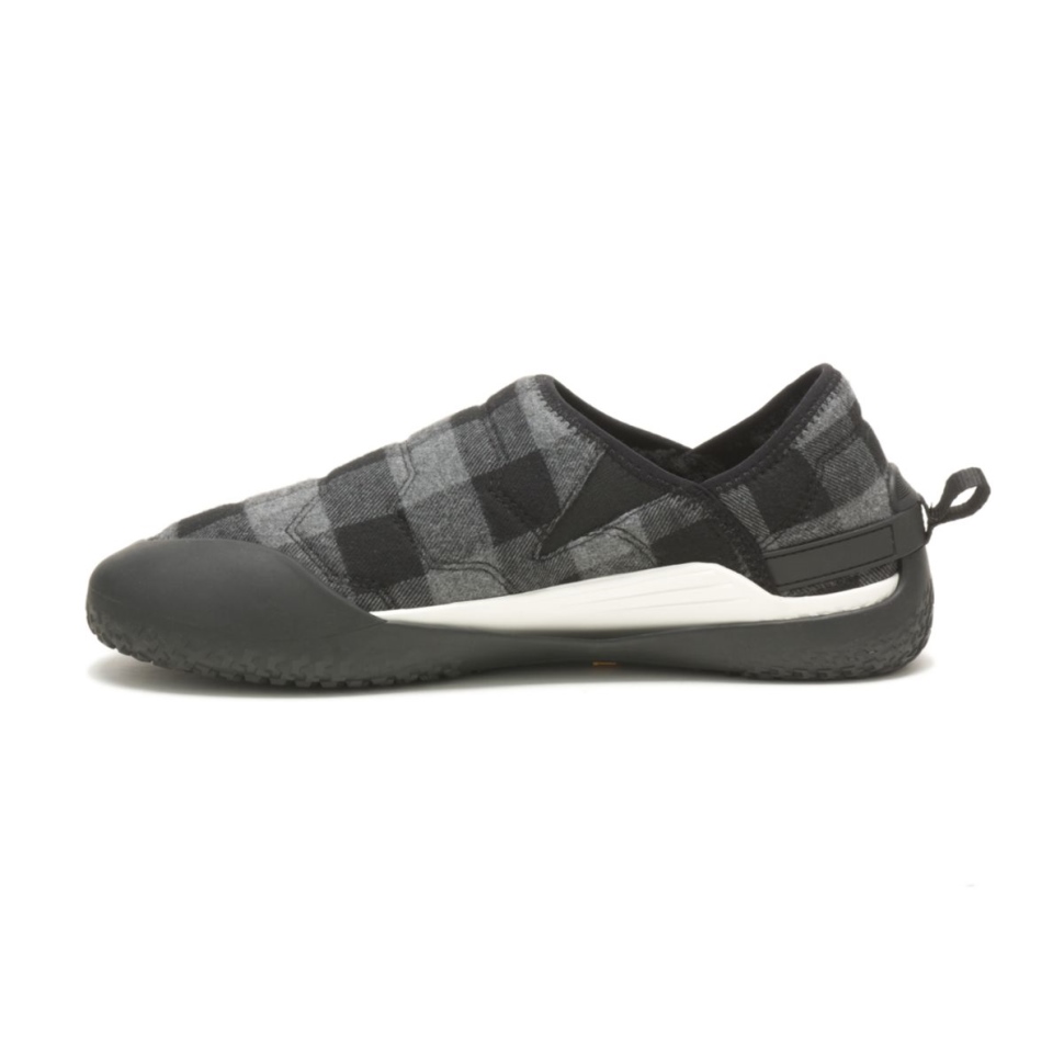 Chaussures De Chat à Enfiler Croisées à Carreaux Gris