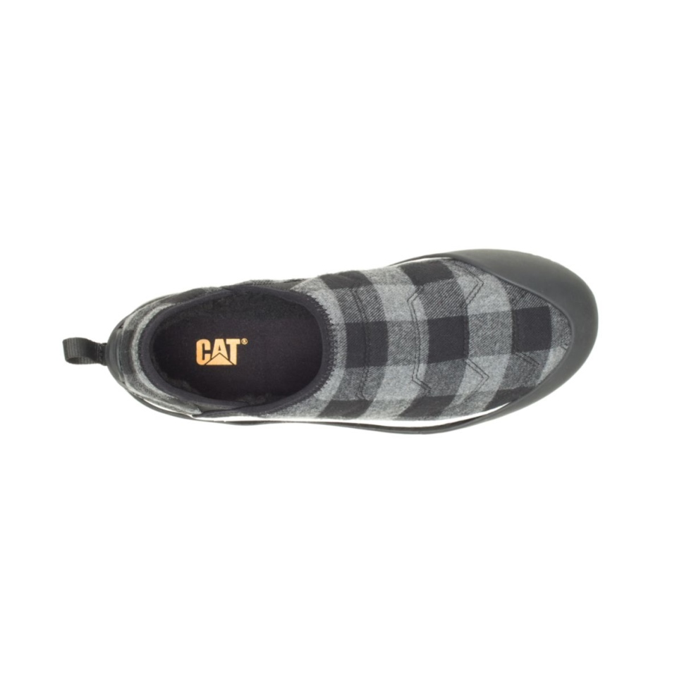 Chaussures De Chat à Enfiler Croisées à Carreaux Gris