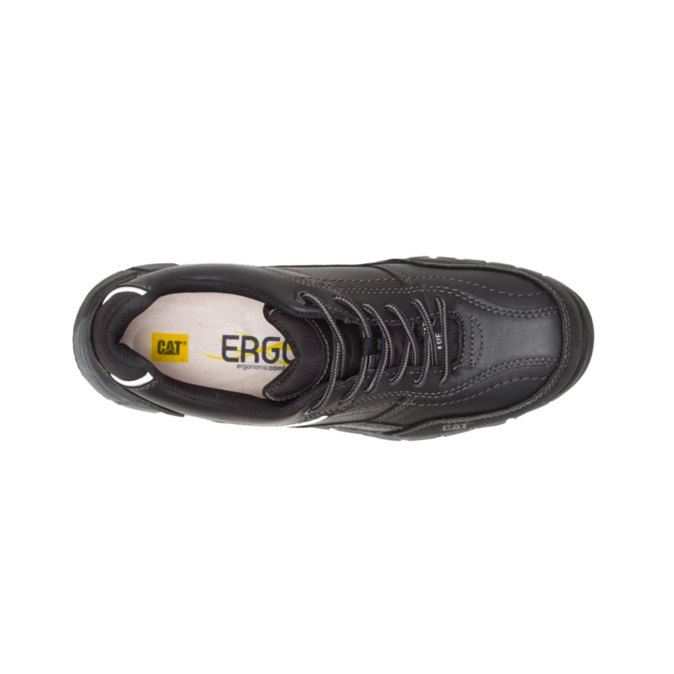 Chaussures De Travail En Cuir à Bout Composite Pour Hommes Noirs Chaussures De Chat