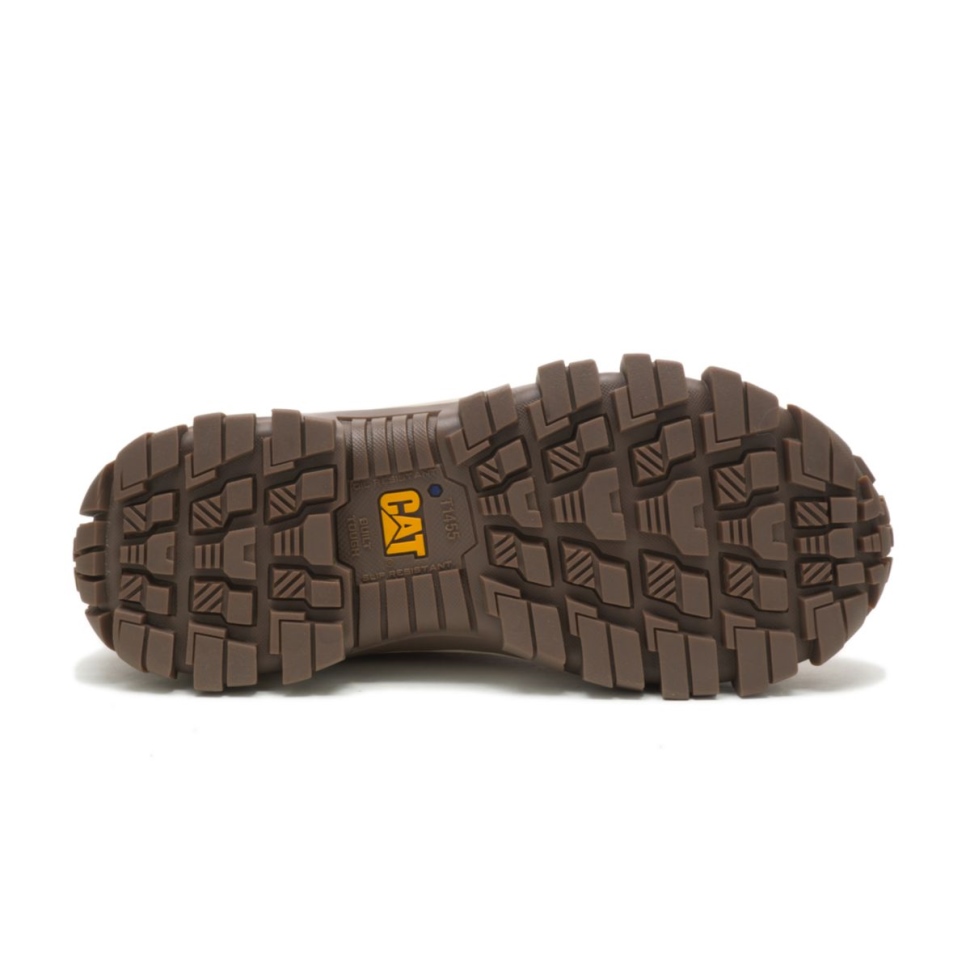 Chaussures De Travail Pour Femmes à Bout En Acier Brun Sucre-bronzage Envahisseur Chaussures De Chat