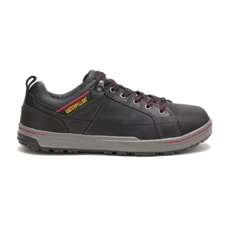 Chaussures De Travail à Bout En Acier Brode Pour Hommes Noirs Chaussures De Chat