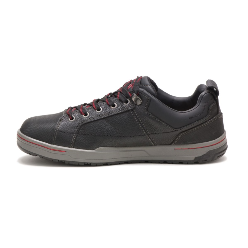 Chaussures De Travail à Bout En Acier Brode Pour Hommes Noirs Chaussures De Chat