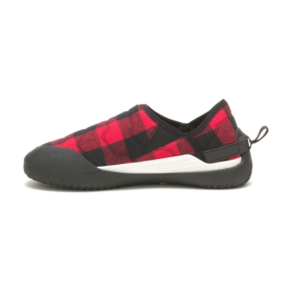 Chaussures à Enfiler Croisées à Carreaux Rouges Pour Chat