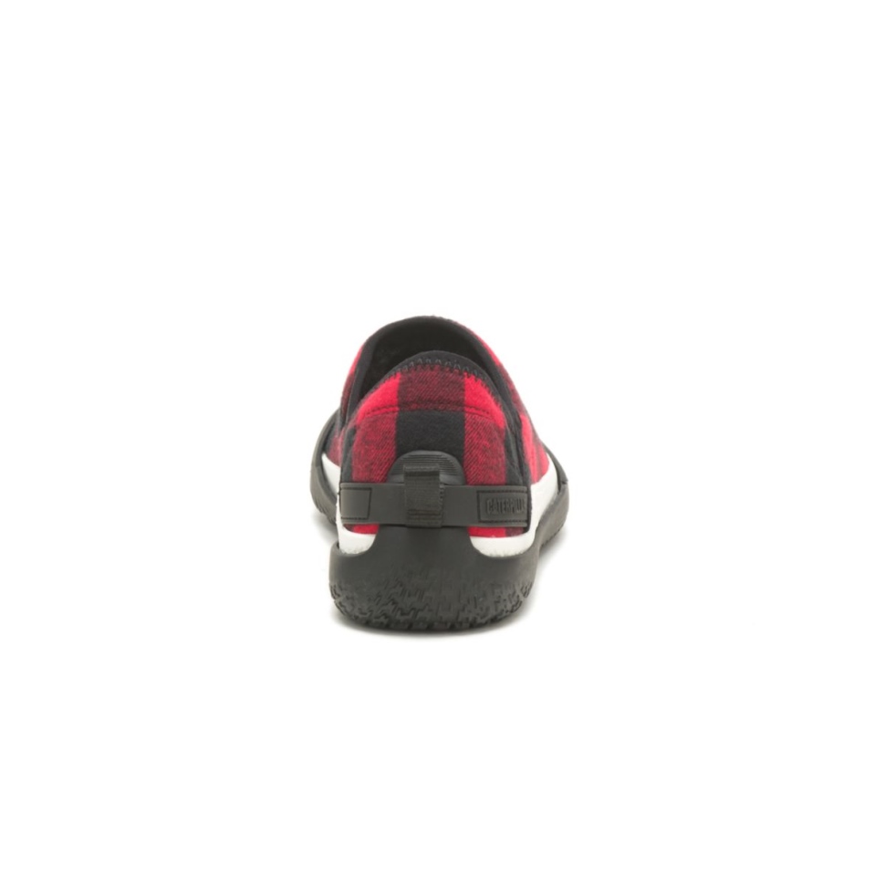 Chaussures à Enfiler Croisées à Carreaux Rouges Pour Chat