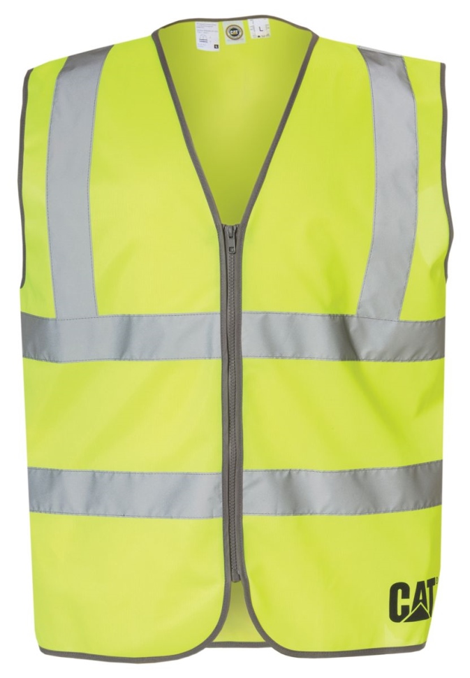 Gilet Zippé Haute Visibilité Pour Homme Jaune Vif Cat Shoes