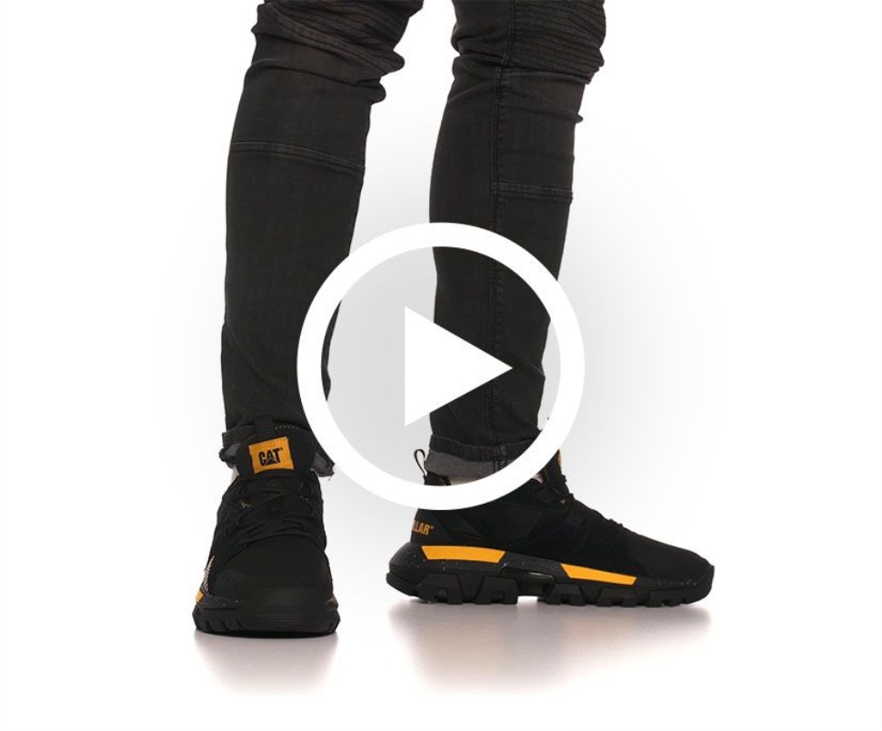 Noir-chat Jaune Raider Sport Sneaker Chat Chaussures