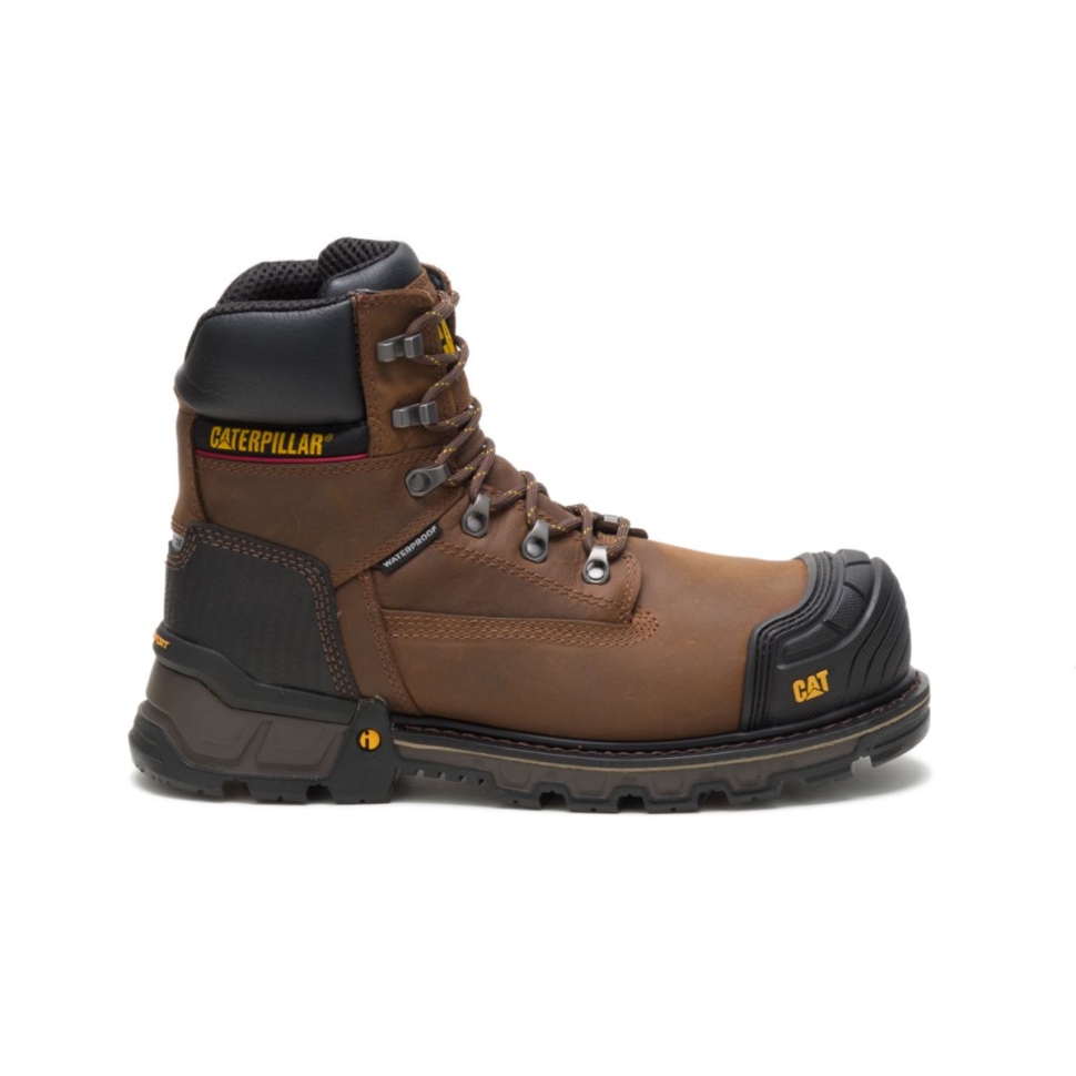 Pelle Pour Hommes Marron Foncé Xl 6 \botte De Travail à Bout Composite Imperméable Chaussures De Chat