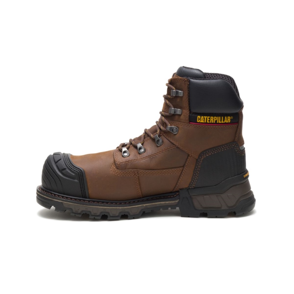 Pelle Pour Hommes Marron Foncé Xl 6 \botte De Travail à Bout Composite Imperméable Chaussures De Chat