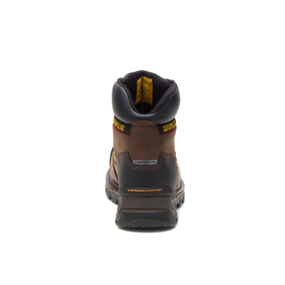 Pelle Pour Hommes Marron Foncé Xl 6 \botte De Travail à Bout Composite Imperméable Chaussures De Chat