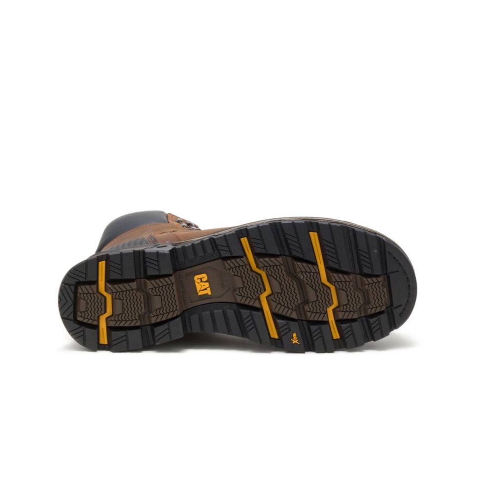 Pelle Pour Hommes Marron Foncé Xl 6 \botte De Travail à Bout Composite Imperméable Chaussures De Chat
