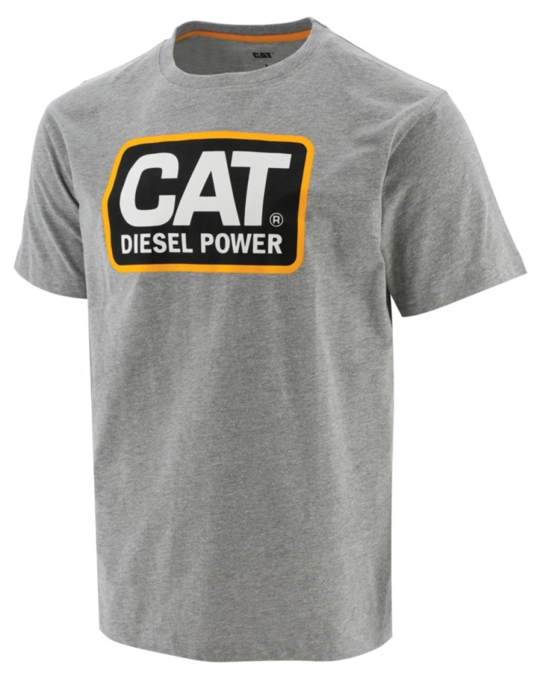 T-shirt Diesel Power Tee Cat Gris Pour Homme