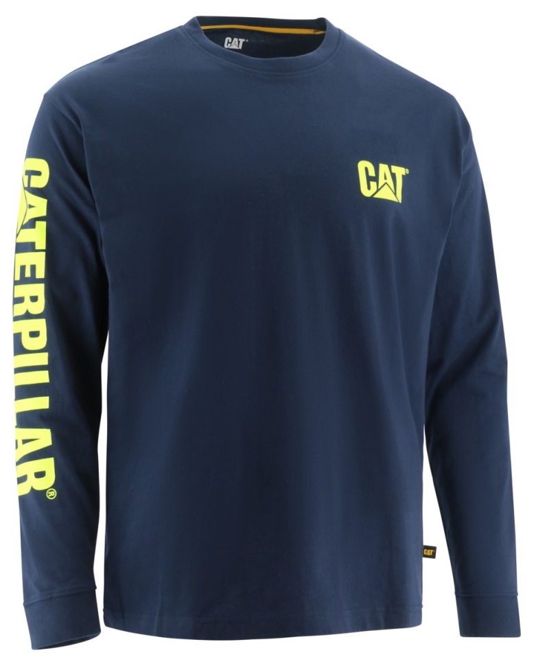 T-shirt à Manches Longues Pour Hommes Bleu
