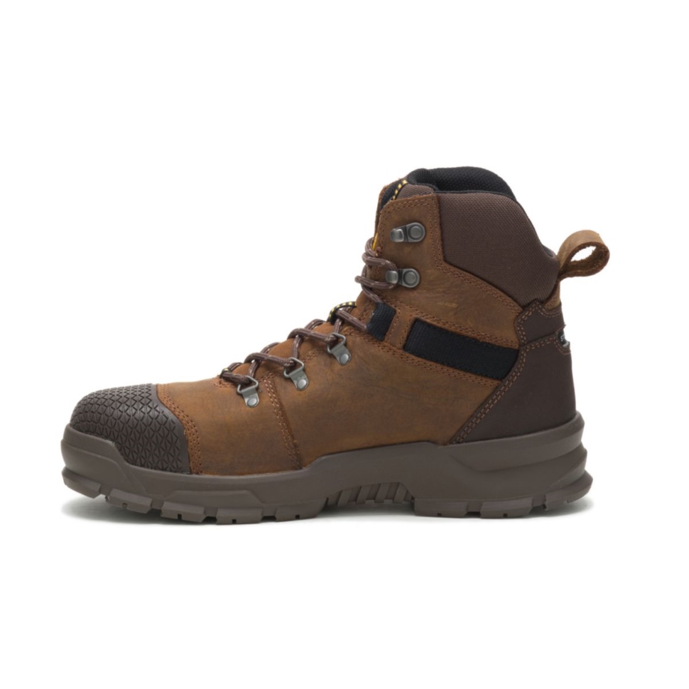 Véritable Marron Complice X Bottes De Travail Imperméables à Bout En Acier Pour Hommes Chaussures De Chat