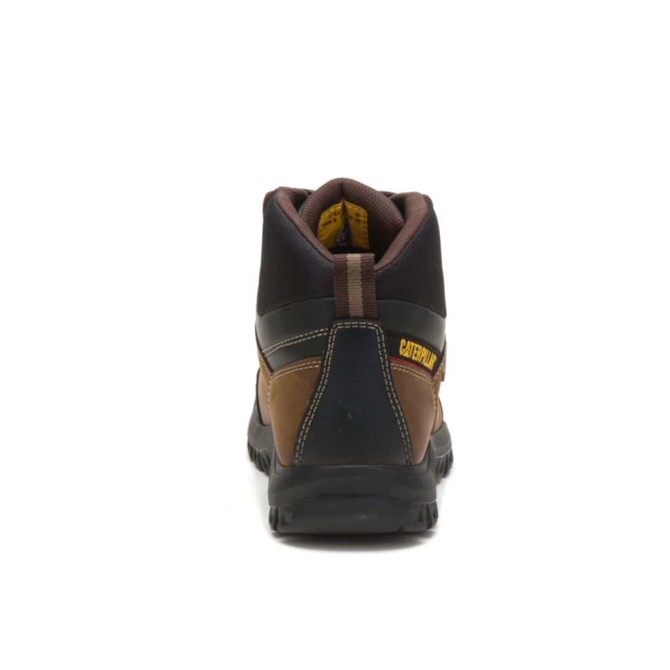 Véritable Marron Hommes Seuil Imperméable à L\eau Acier Orteil Botte De Travail Chaussures De Chat