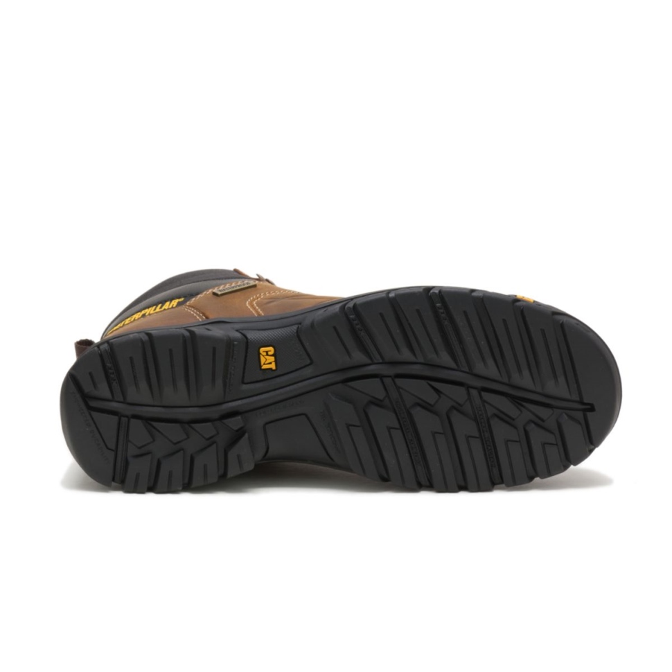 Véritable Marron Hommes Seuil Imperméable à L\eau Acier Orteil Botte De Travail Chaussures De Chat